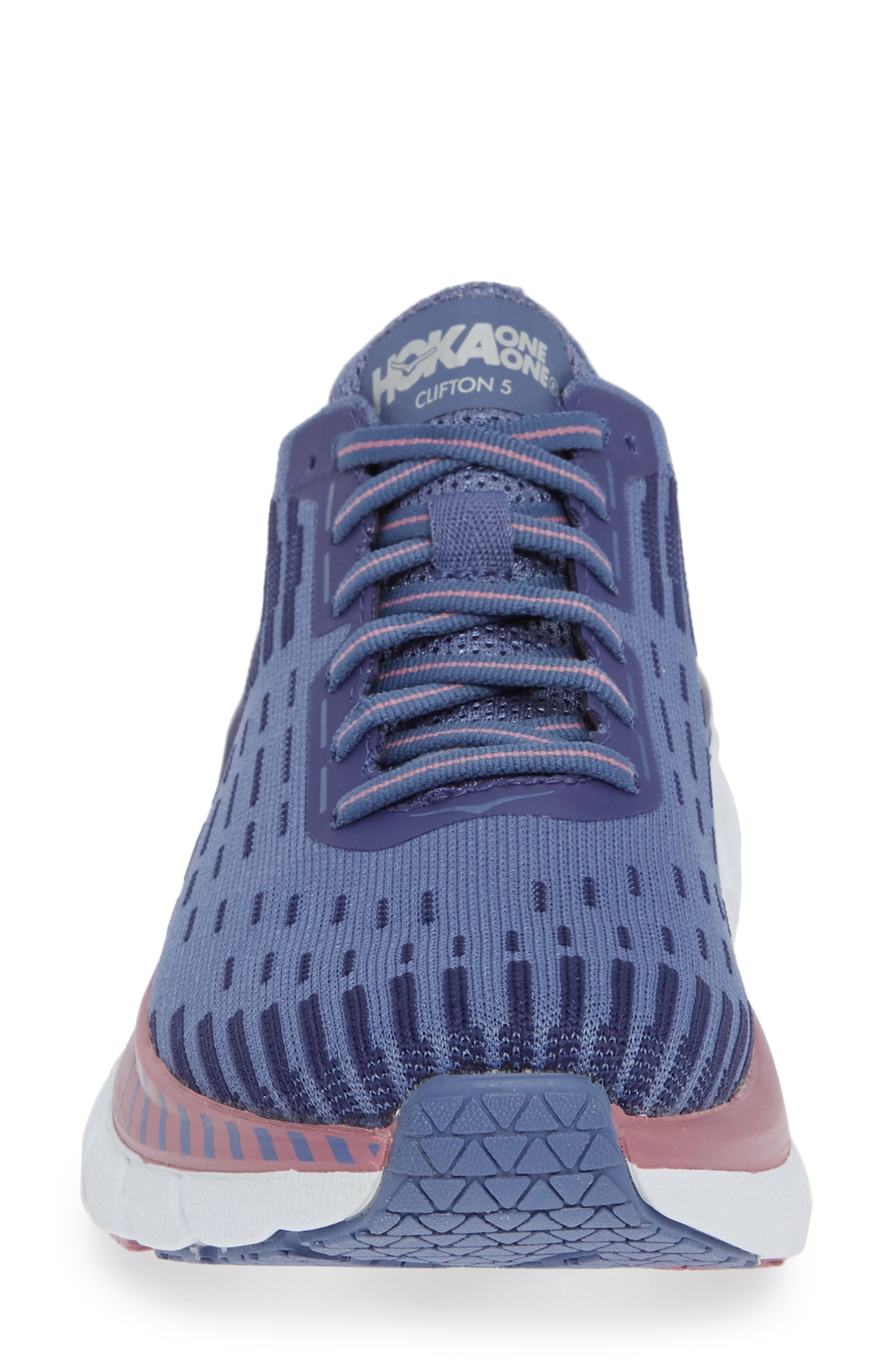 HOKA ONE ONE<sup>®</sup> Clifton 5 Knit Running Shoe, Alternate, color, 