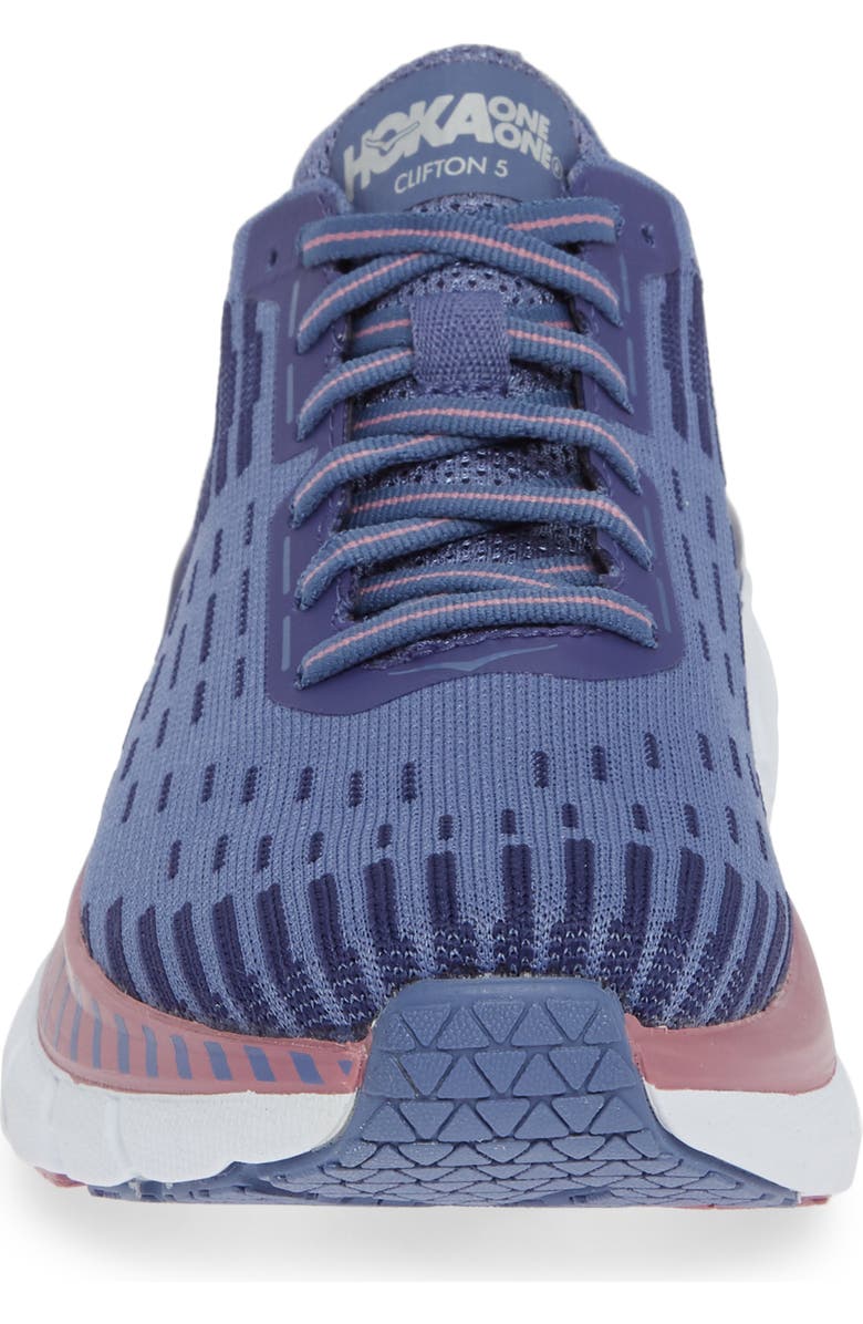HOKA ONE ONE<sup>®</sup> Clifton 5 Knit Running Shoe, Alternate, color,