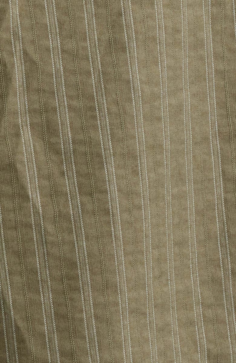 Damson Madder Felix Ticking Stripe Organic Cotton Drawstring Pants, Alternate, color, Olive