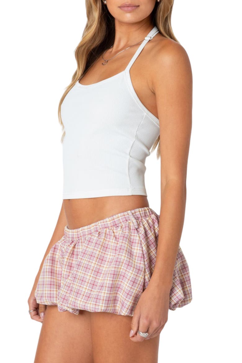 Adjustable Rib Halter Top, Alternate, color, WHITE