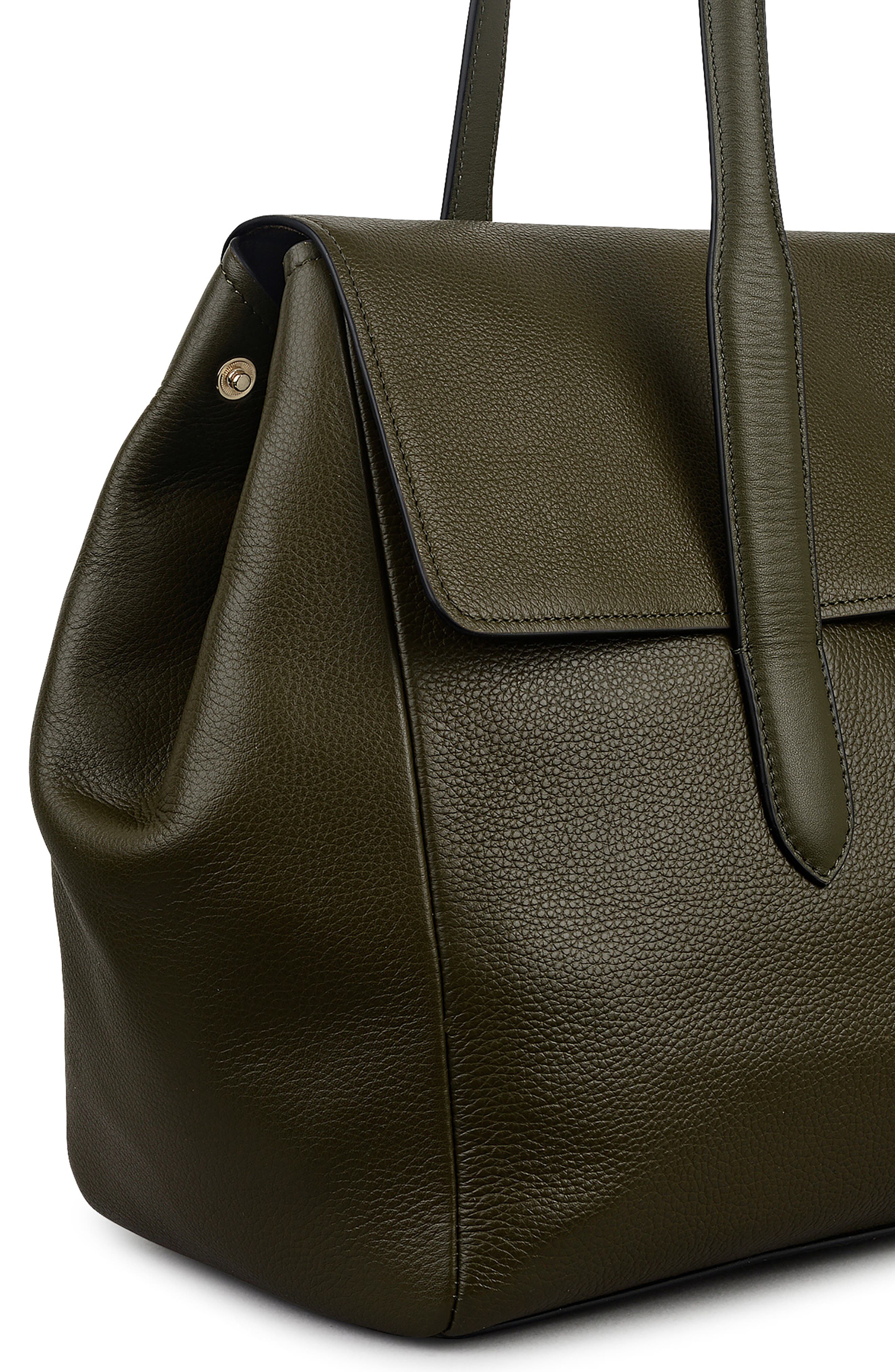 Radley Mayfair Lane Large Flapover Satchel Bag, Alternate, color, Pine Needle