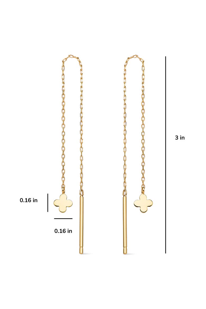 Solid Yellow Gold - Mini Flower Threaders, Alternate, color, Gold