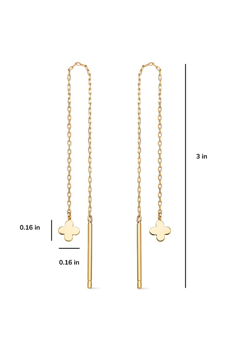 Ana Luisa Solid Yellow Gold - Mini Flower Threaders, Alternate, color, Gold