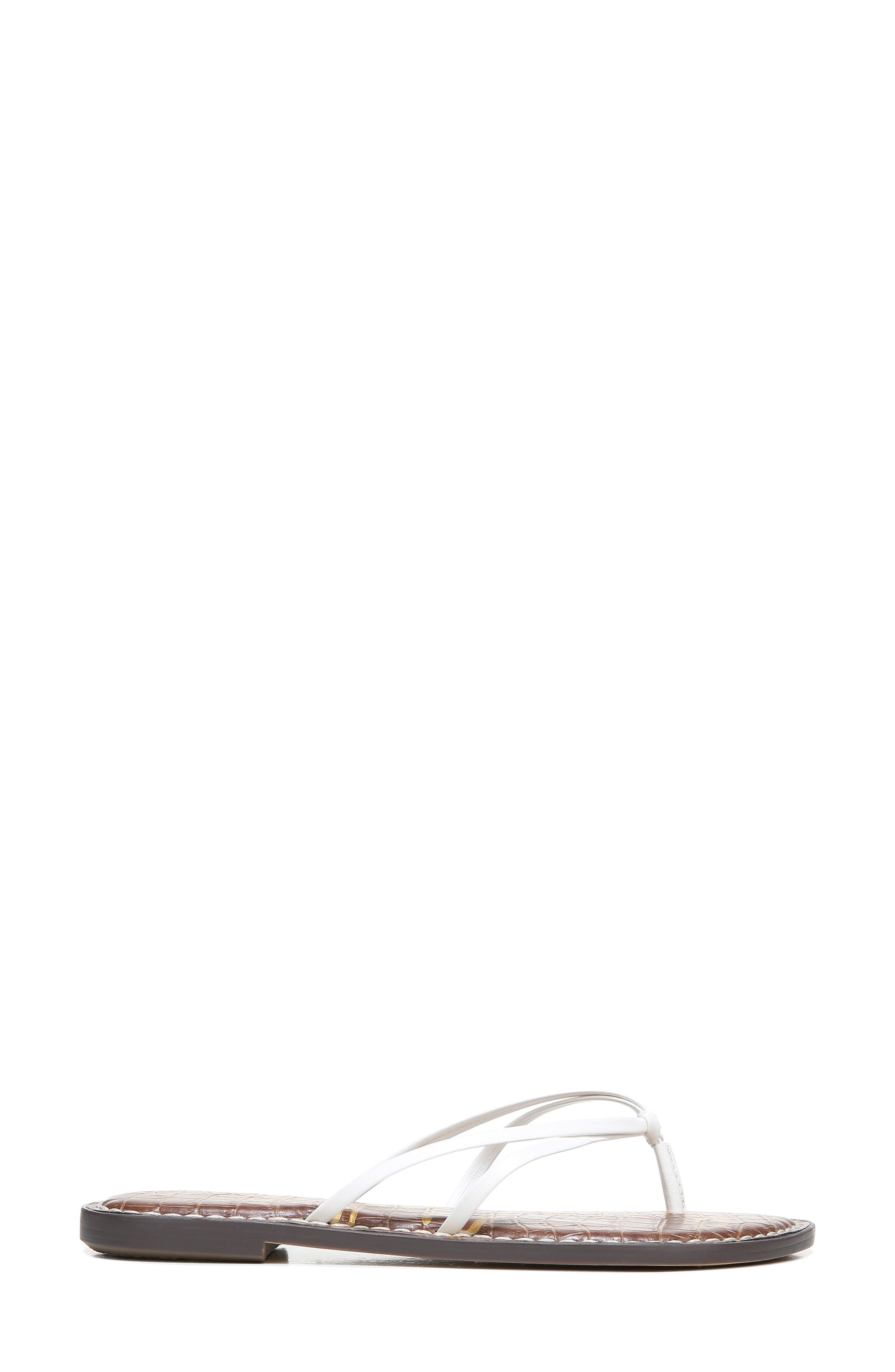 Gerianne Flip Flop, Alternate, color, BRIGHT WHITE LEATHER