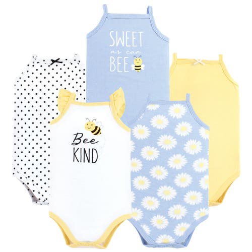 Hudson Baby Soft Cotton Sleeveless Bodysuit In Yellow
