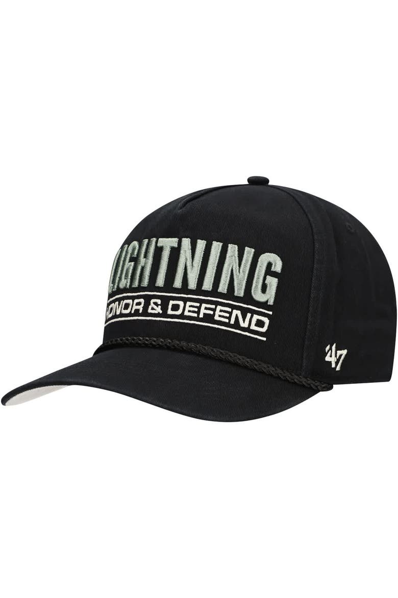 Men's '47 Black Tampa Bay Lightning OHT Military Appreciation Homeland Honor and Defend Hitch Adjustable Hat, Alternate, color, Black