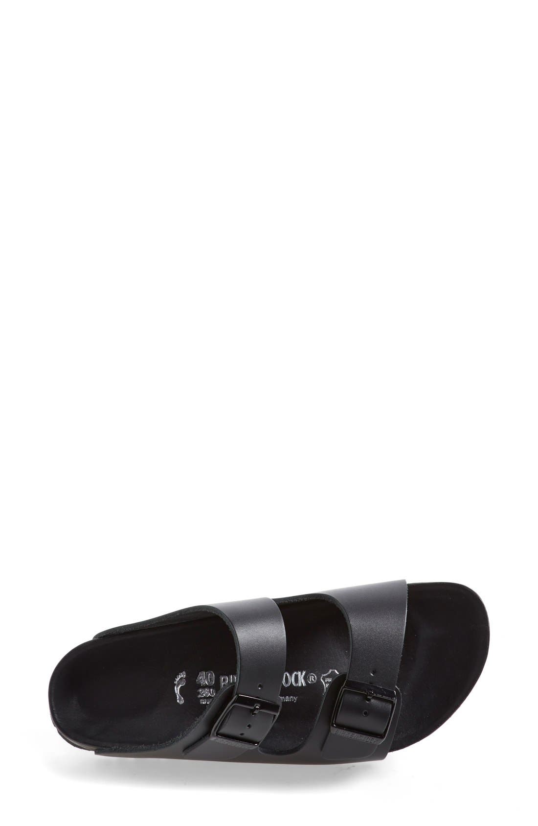 'Monterey' Leather Sandal, Alternate, color, BLACK