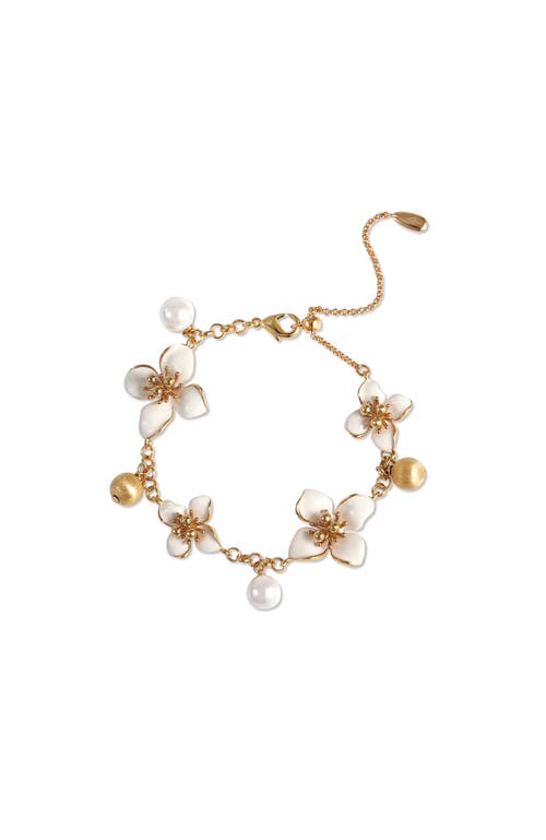 Rc Retro Chic Iris Blossom Bracelet In Gold