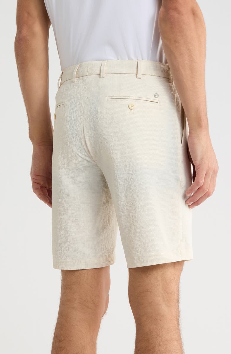 Peter Millar Matlock Seersucker Performance Shorts, Alternate, color, Truffle
