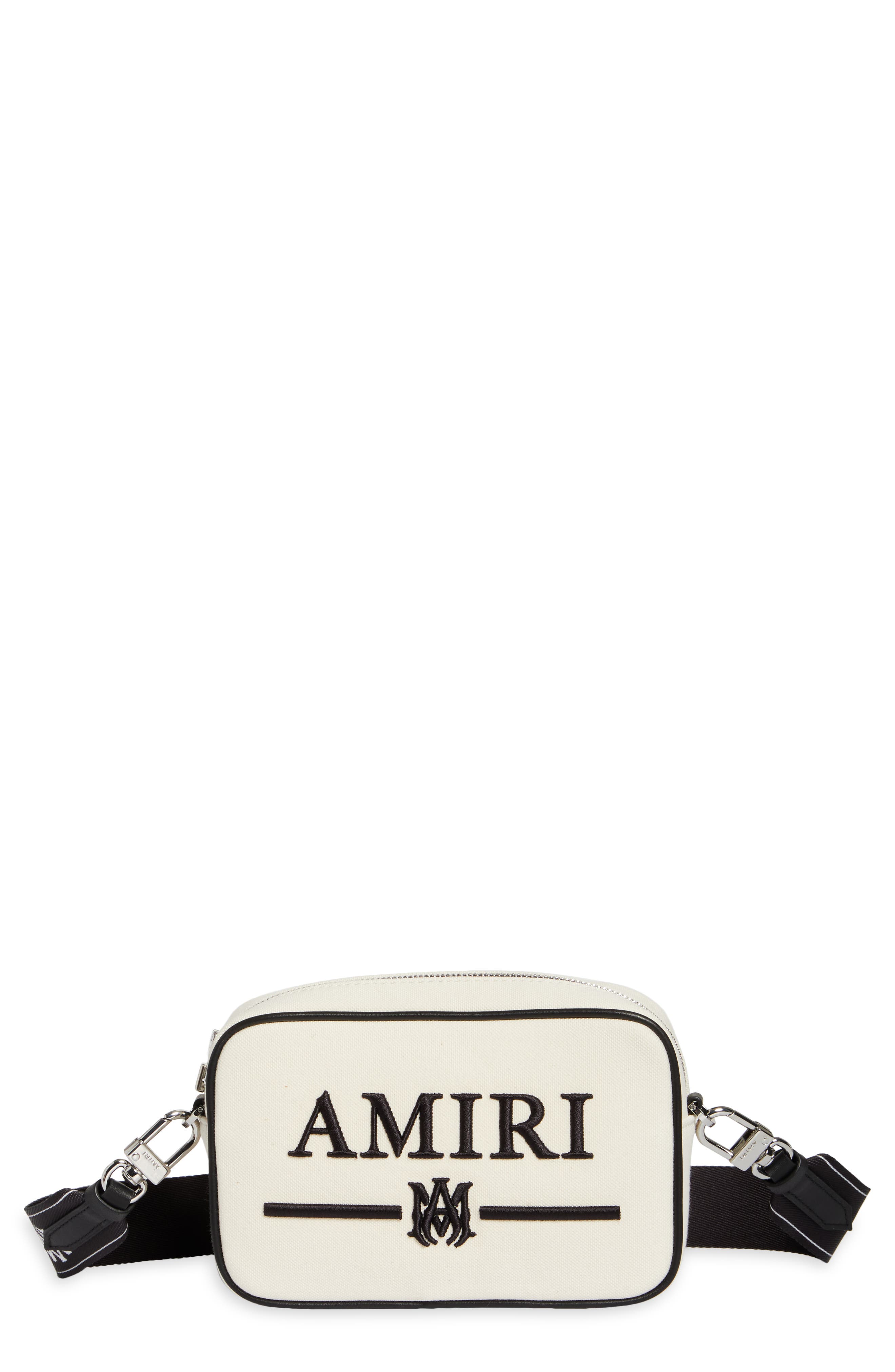 AMIRI Monogram Logo Canvas Camera Bag, Main, color, 