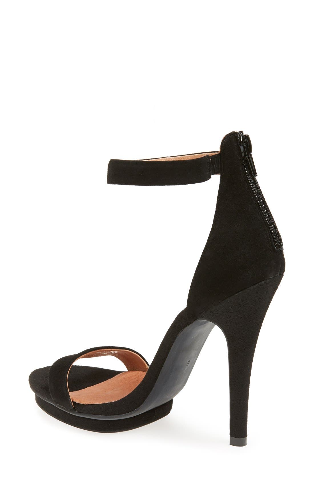 'Burke' Sandal, Alternate, color, BLACK SUEDE