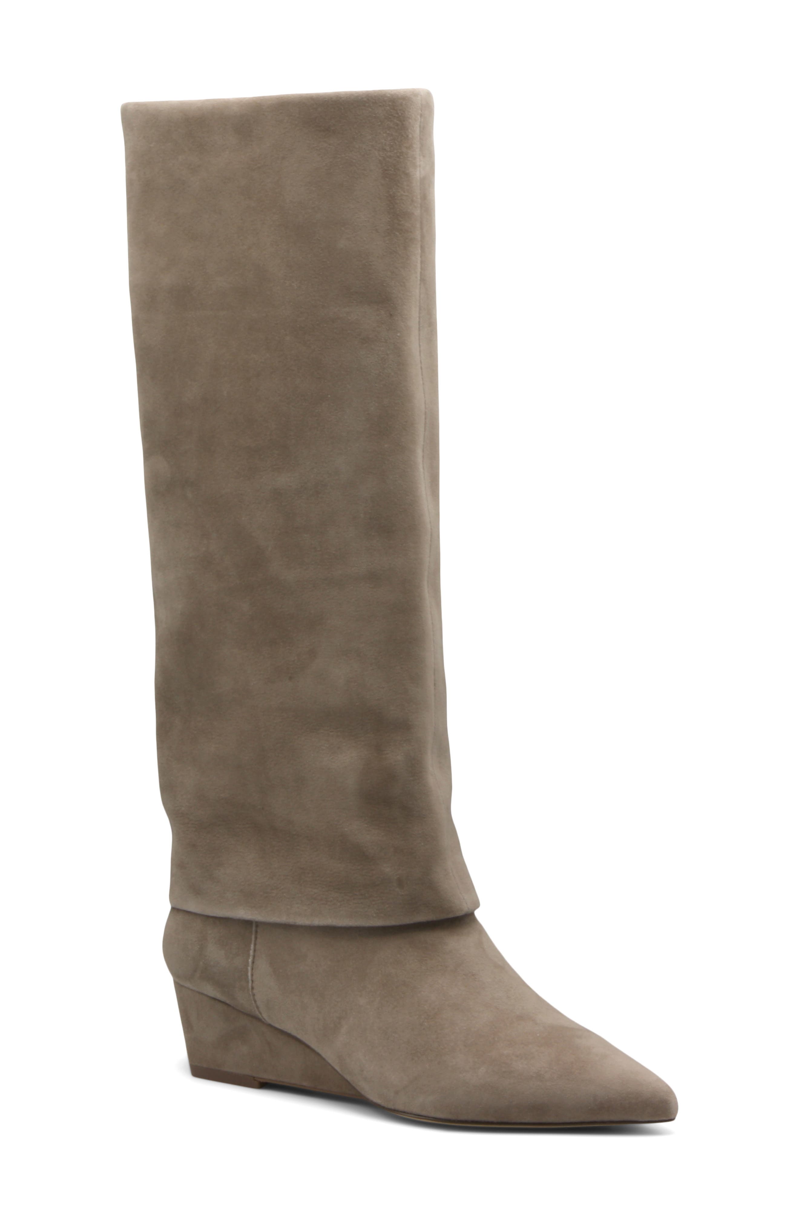 Charles by Charles David Perez Knee High Wedge Boot, Main, color, Truffle-Ks