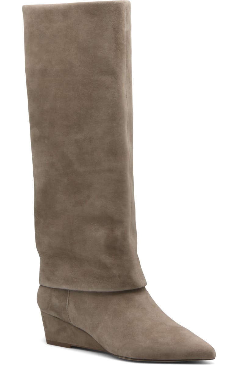 Charles by Charles David Perez Knee High Wedge Boot, Main, color, Truffle-Ks