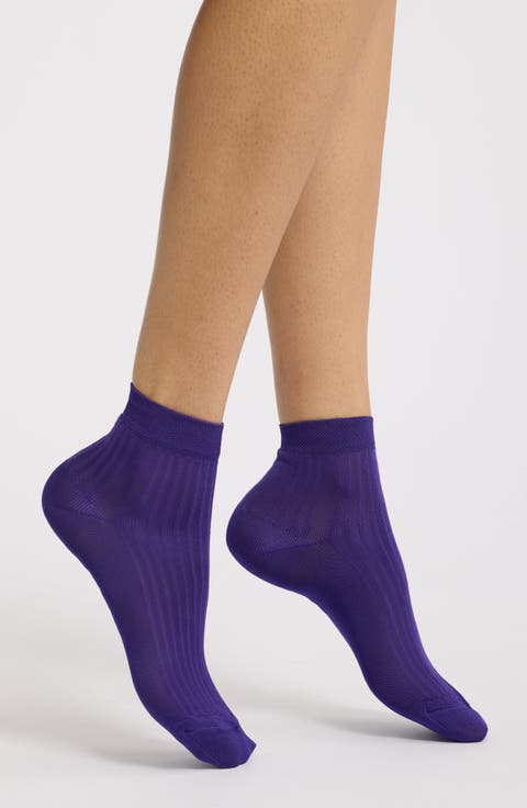 Rib Quarter Socks