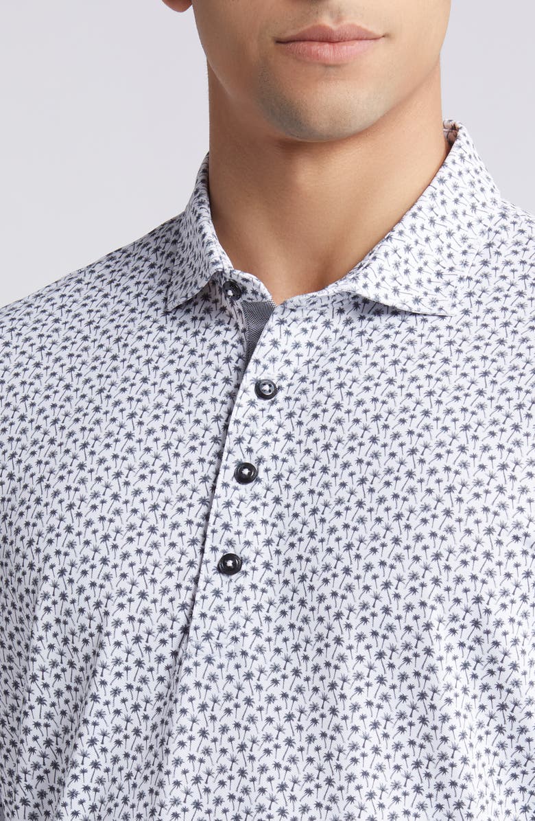 johnnie-O Kailua Palm Tree Print Piqué Performance Golf Polo, Alternate, color, 