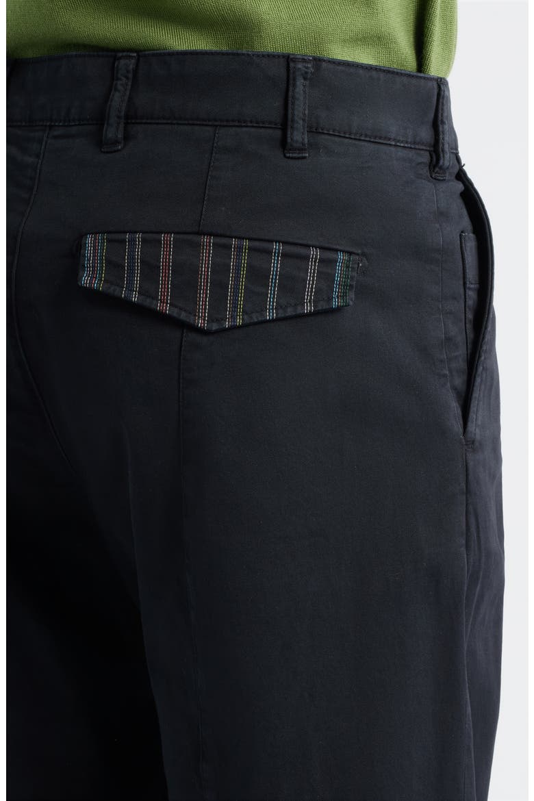 Tailored Cotton Stretch Twill Pants, Alternate, color, BLACK