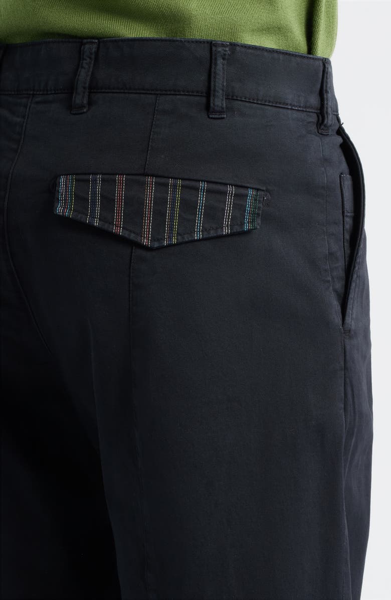 PS Paul Smith Tailored Cotton Stretch Twill Pants, Alternate, color, Black