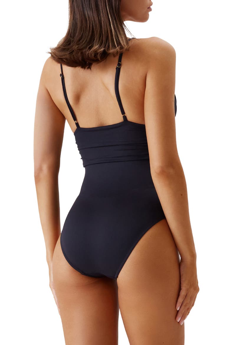 Panarea Core One-Piece Swimsuit, Alternate, color, BLACK