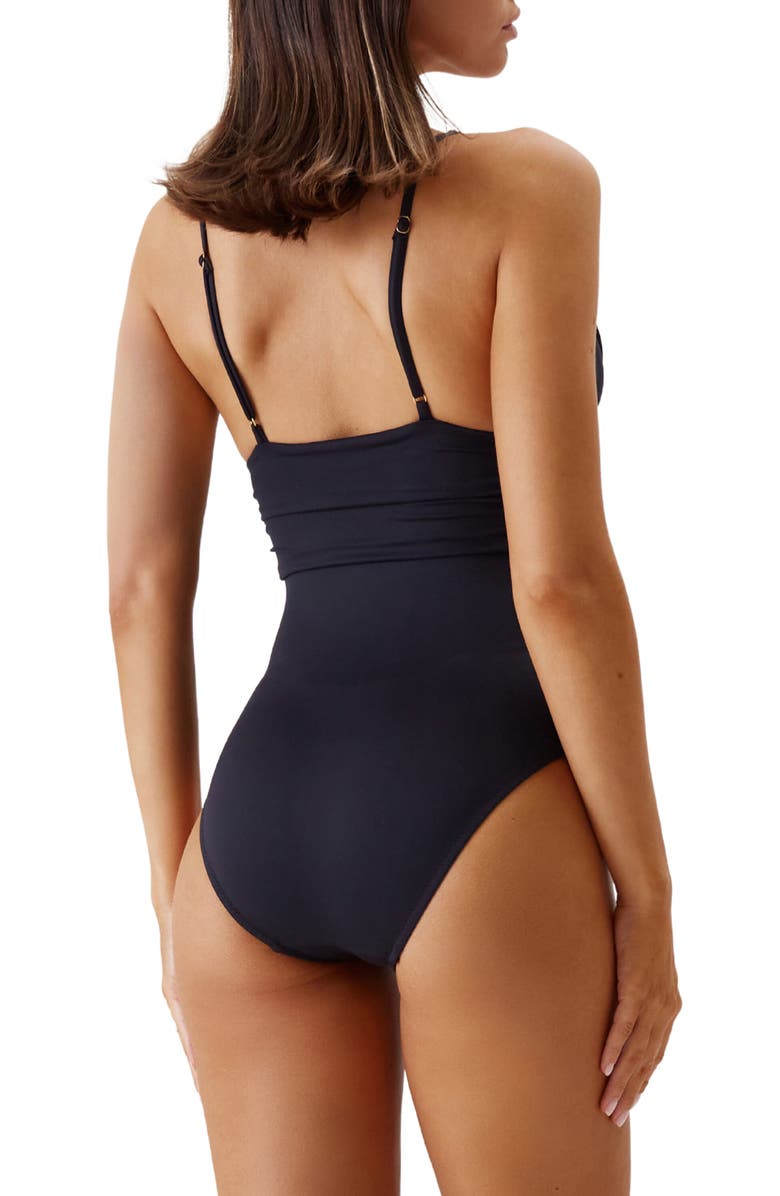 Melissa Odabash Panarea Core One-Piece Swimsuit, Alternate, color, Black