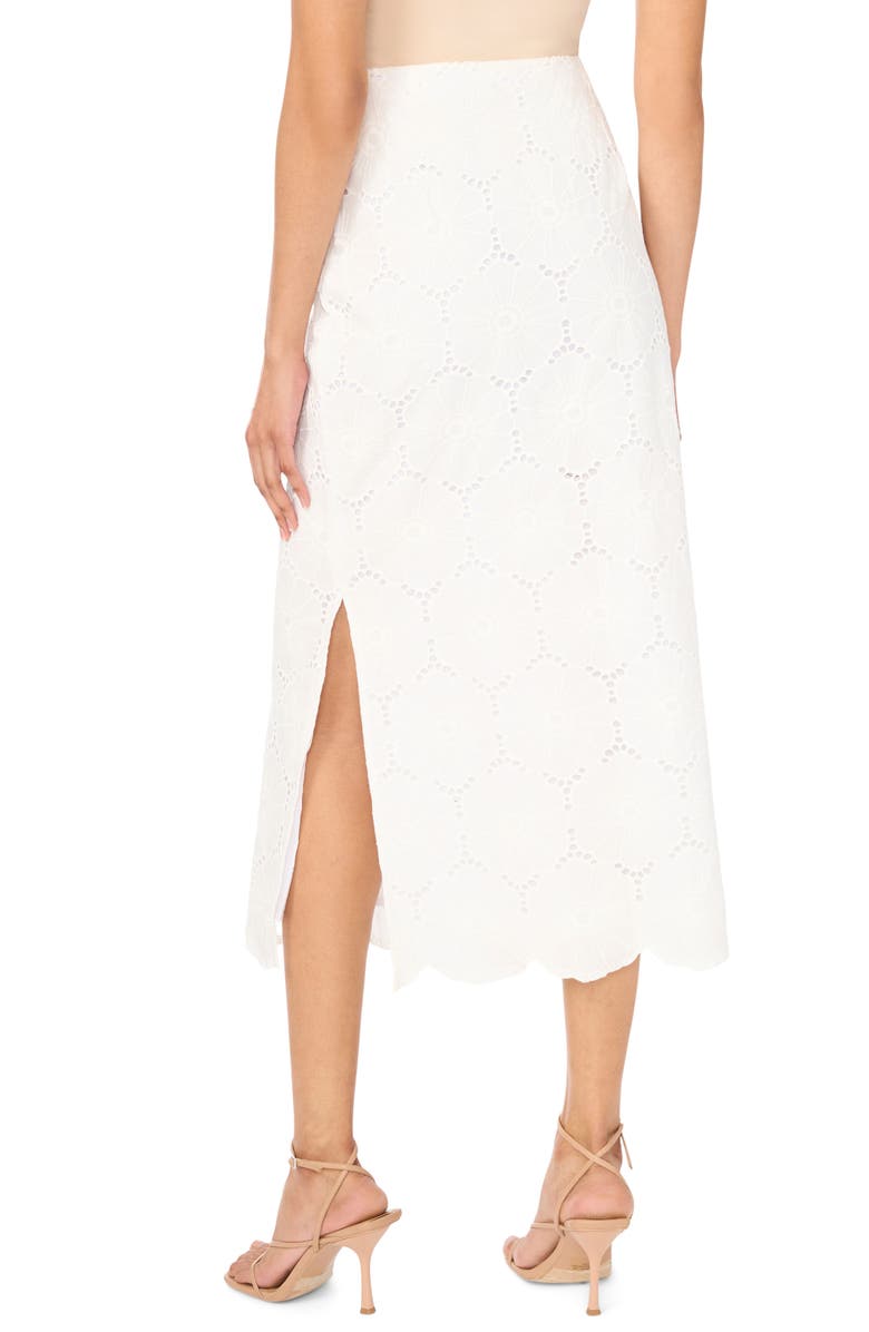 Vince Camuto Eyelet Maxi Skirt, Alternate, color, Ultra White