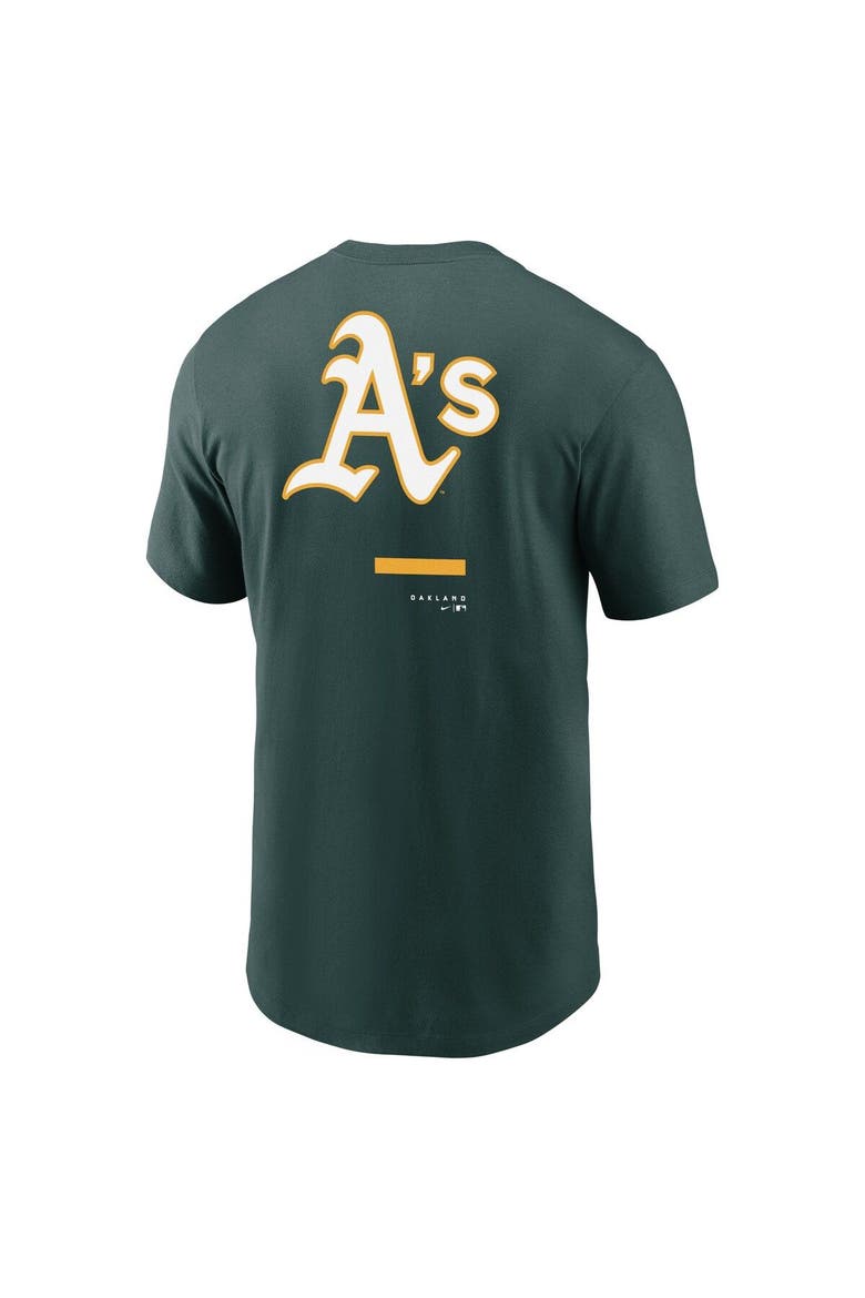 Men's Nike Green Oakland Athletics Over the Shoulder T-Shirt, Alternate, color, Green