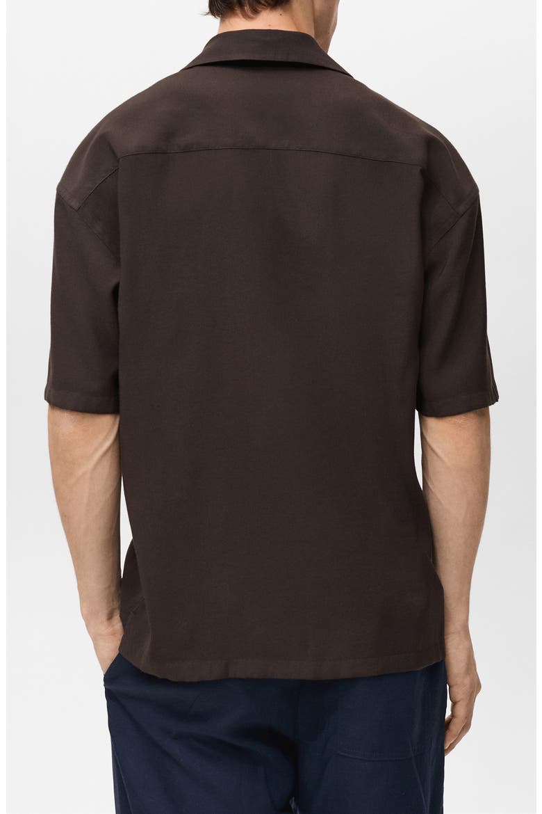 Relaxed Fit Camp Shirt, Alternate, color, CHOCOLATE