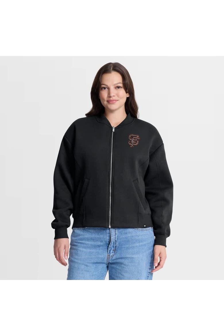 Women's Fanatics Black San Francisco Giants Oversized Rage Against Full-Zip Jacket, Alternate, color, Black