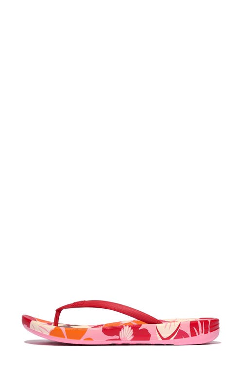 Fitflop Iqushion™ Flowerz Flip Flop In Redberry Mix