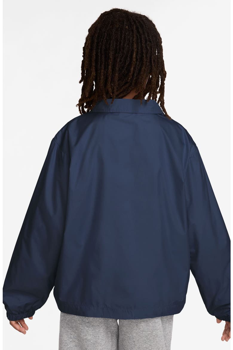 Kids' Club Water Repellent Jacket, Alternate, color, MIDNIGHT NAVY/ WHITE