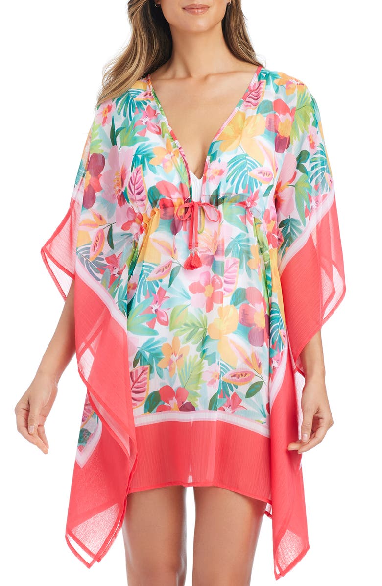 BLEU by Rod Beattie Semisheer Cover-Up Caftan, Alternate, color, 