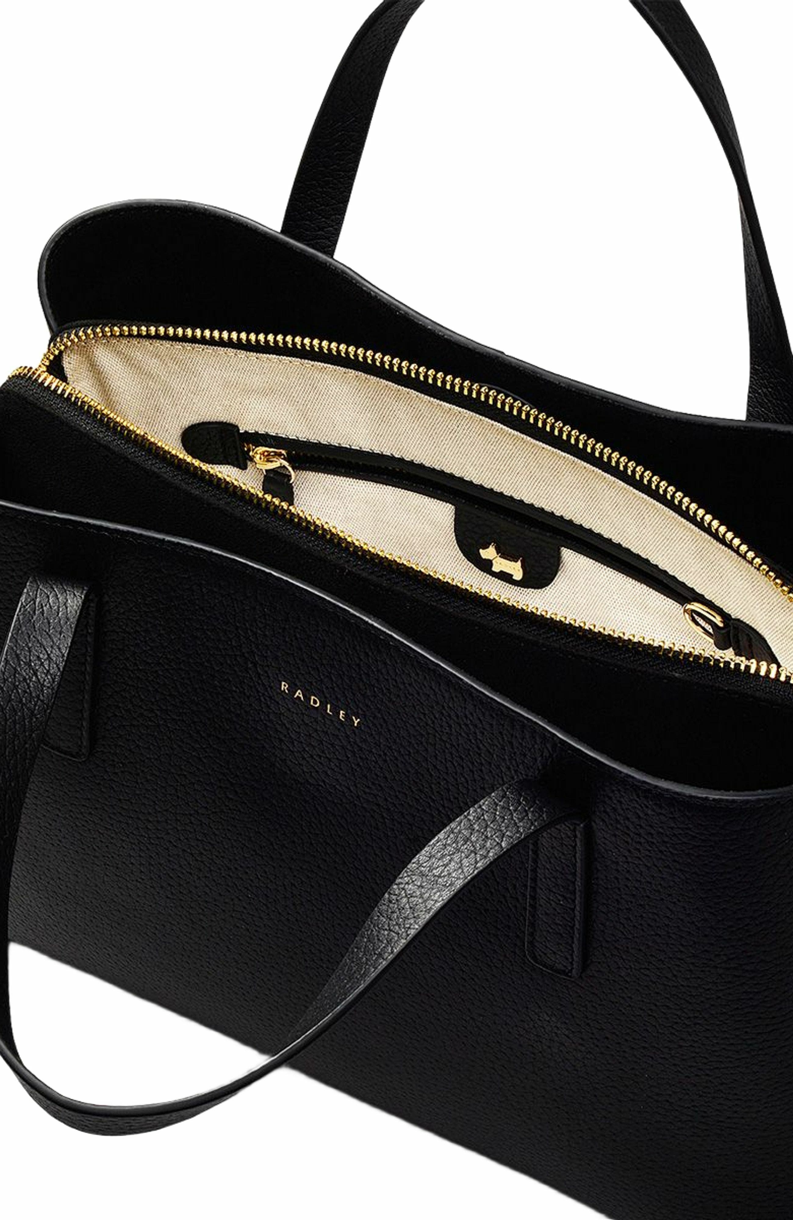 Radley Dukes Place Medium Ziptop Satchel Bag, Alternate, color, Black