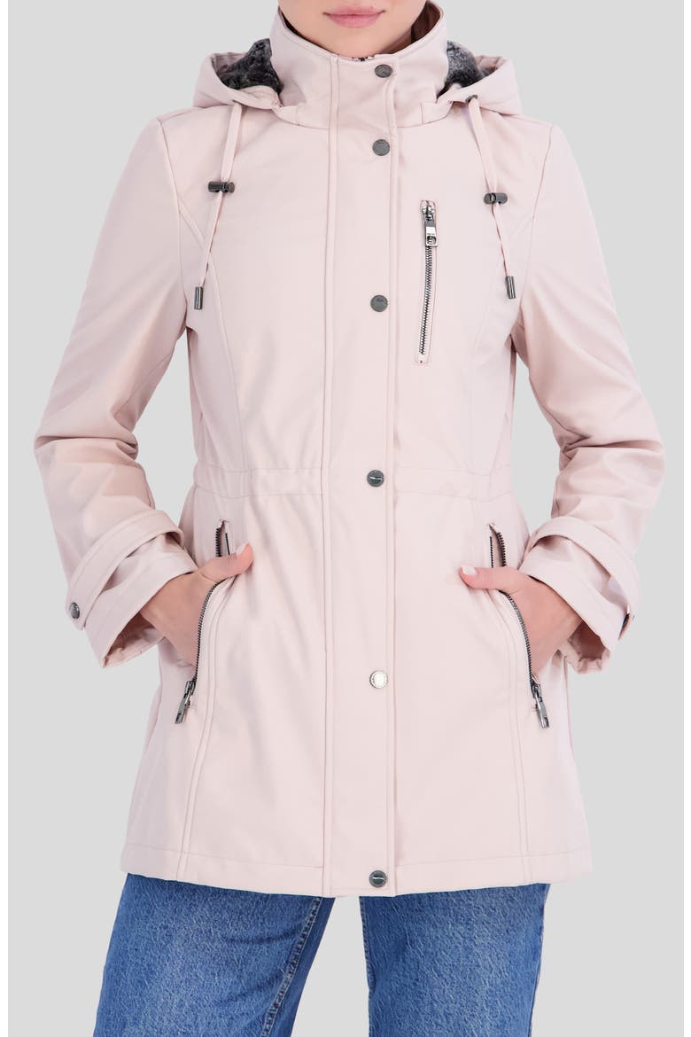 Water Resistant Softshell Jacket, Main, color, PINK SAND