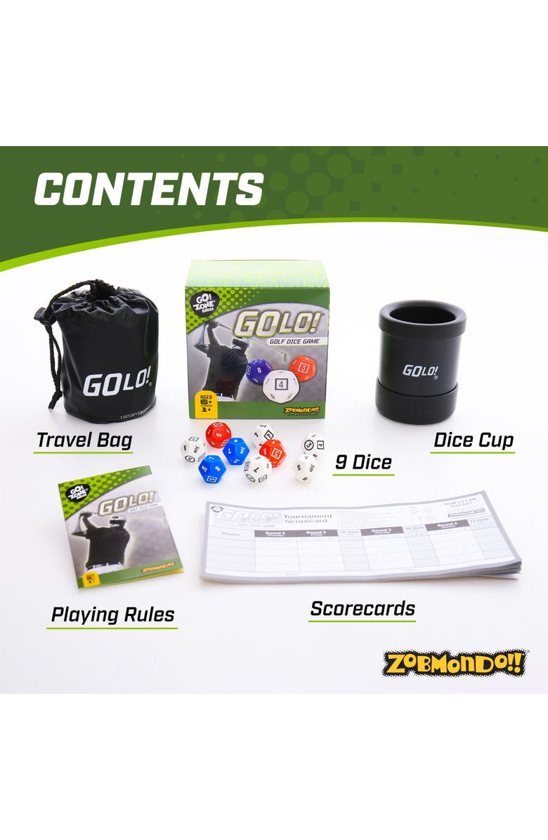 Zobmondo!! GoLo Golf Dice Game, Alternate, color, Multicolored