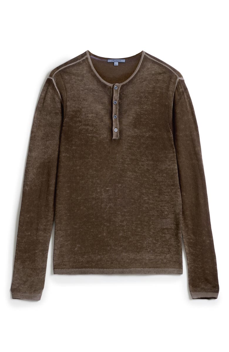 John Varvatos Christie Silk & Cashmere Henley Sweater, Alternate, color, 