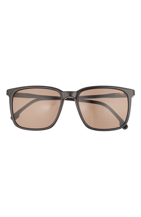 55mm Polarized Rectangle Sunglasses