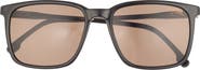 Carrera Eyewear 55mm Polarized Rectangle Sunglasses