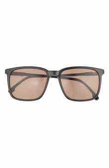 Carrera Eyewear 55mm Polarized Rectangle Sunglasses