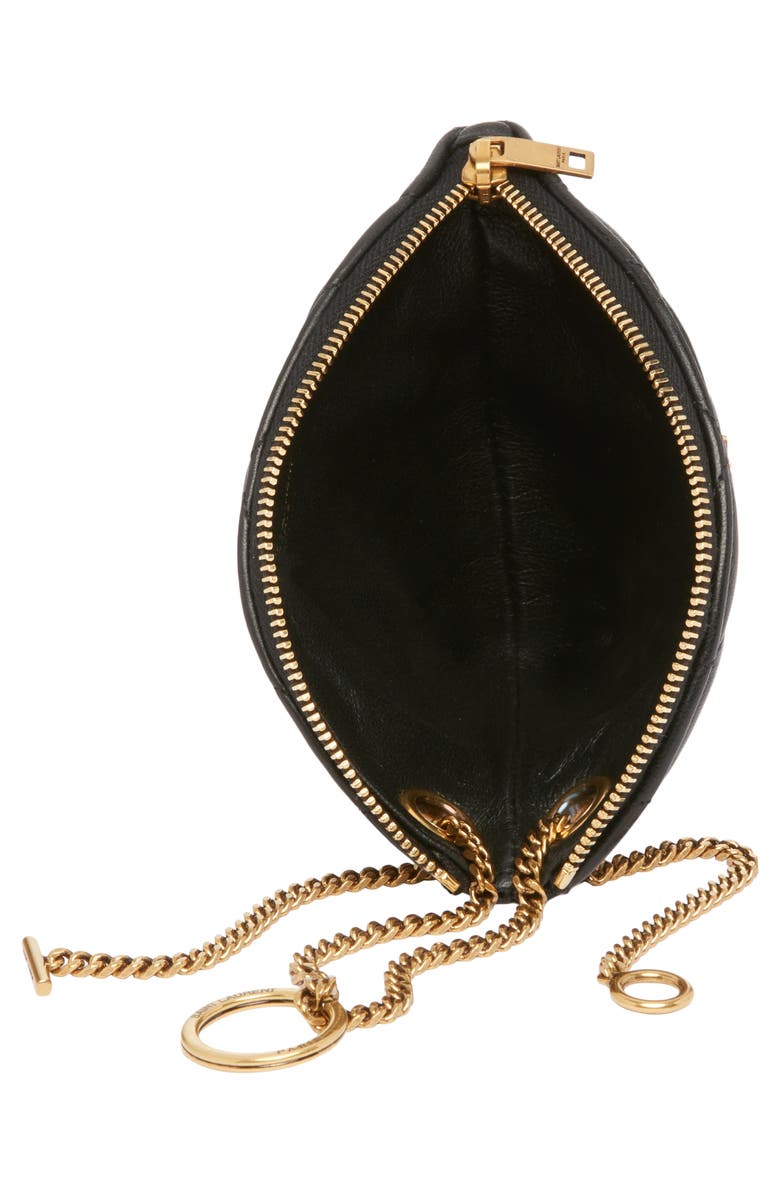 Saint Laurent Sade Quilted Leather Triangle Coin Purse, Alternate, color,