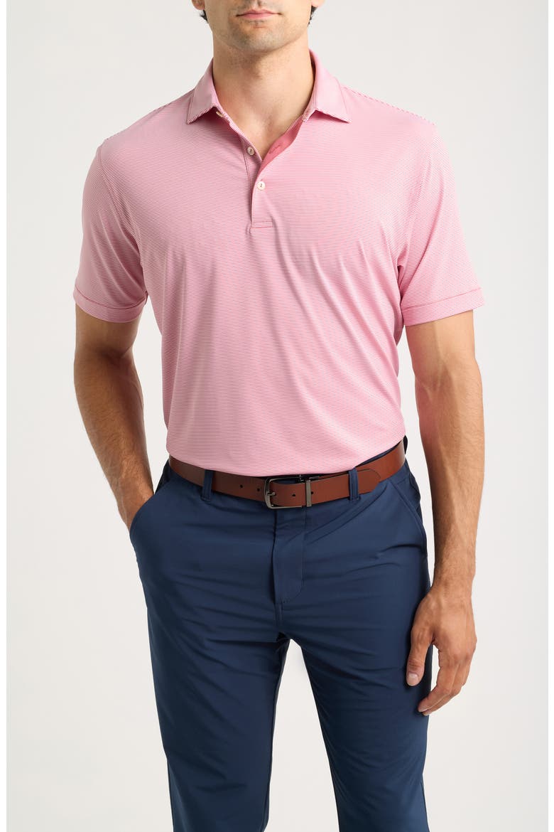 Jubilee Summer Comfort Performance Jersey Polo, Main, color, RED CORAL