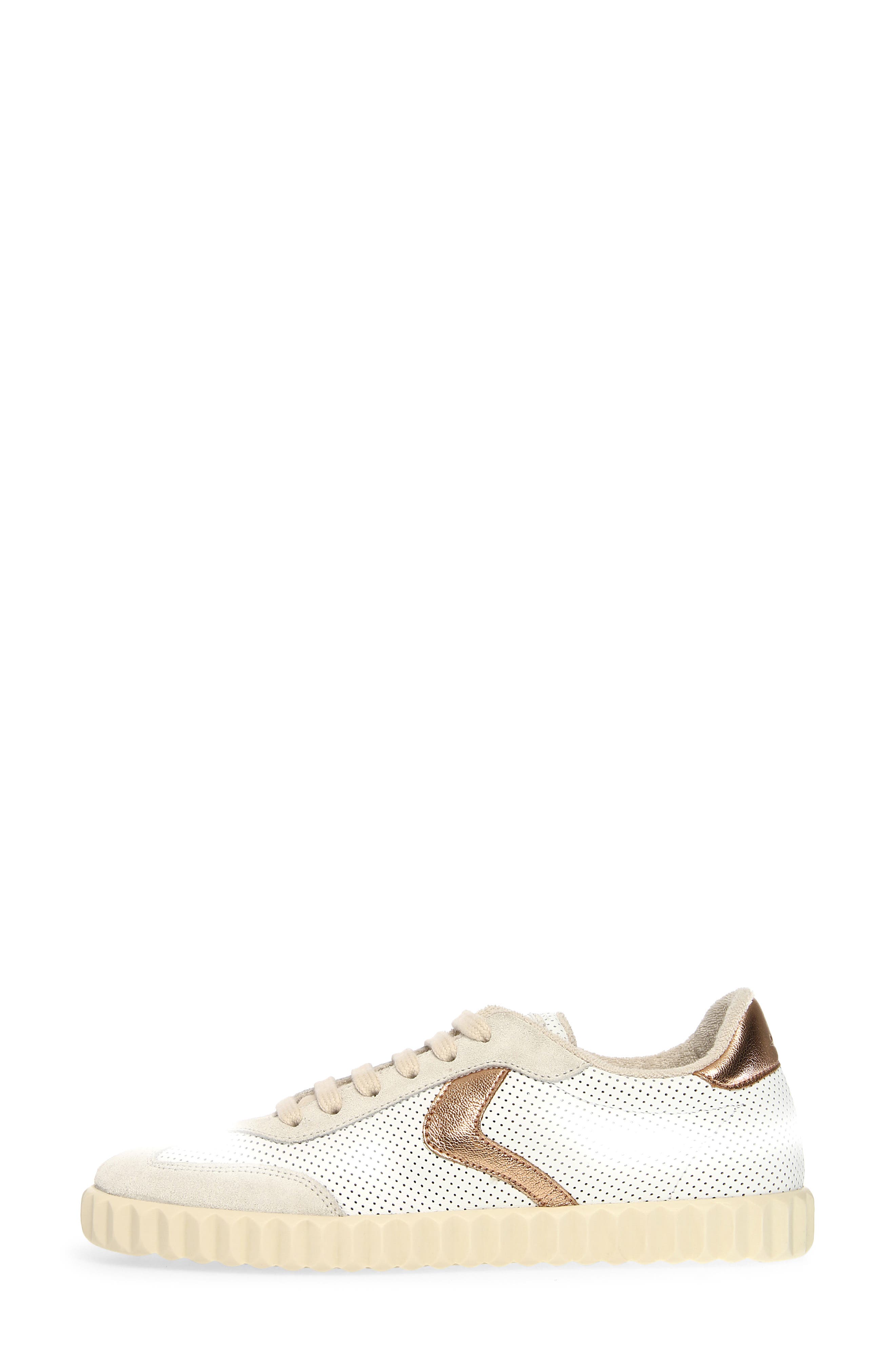 Voile Blanche Ines Perforated Low Top Sneaker, Alternate, color, White Cipria