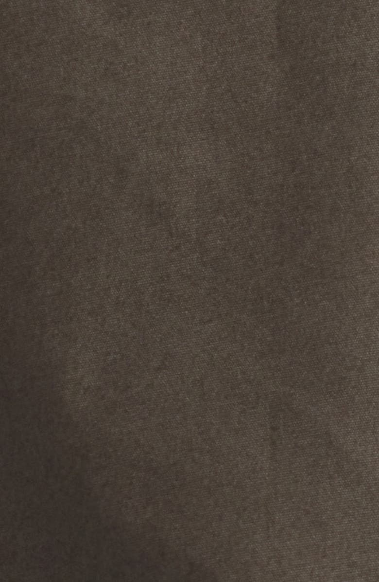 Sacai Mixed Media Coated Cotton & Chiffon Wide Leg Cargo Pants, Alternate, color, Dark Khaki