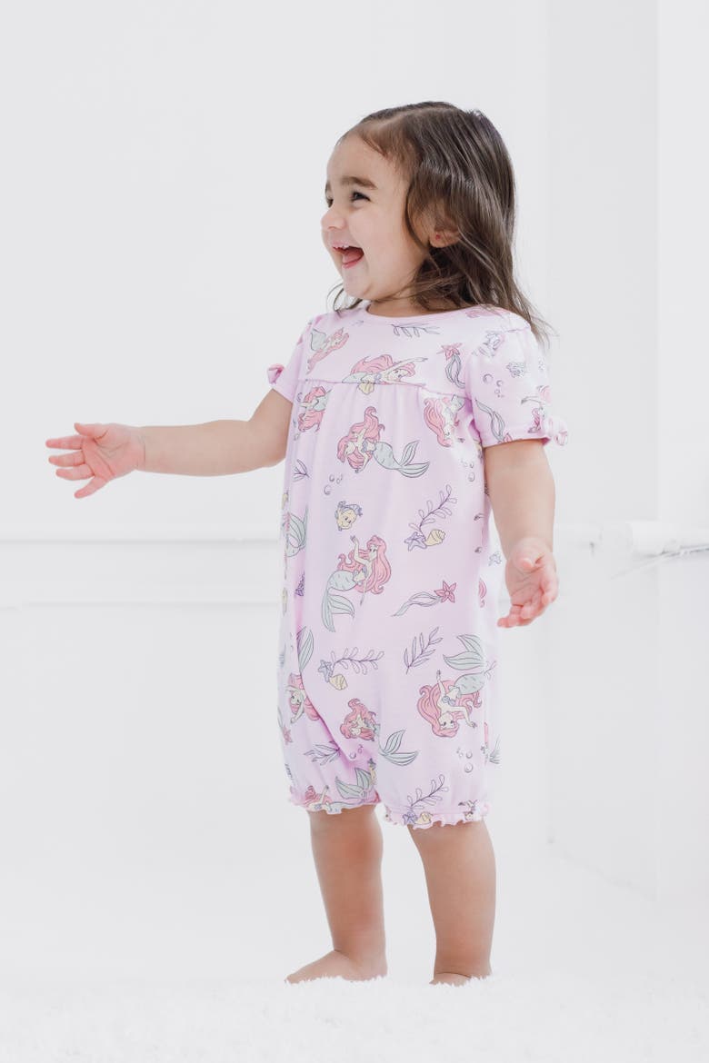 The Little Mermaid Princess Ariel 2-Pack One Piece Bubble Rompers, Alternate, color, Mint Pink Ariel