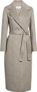 Reiss Daia Herringbone Wool Blend Wrap Coat