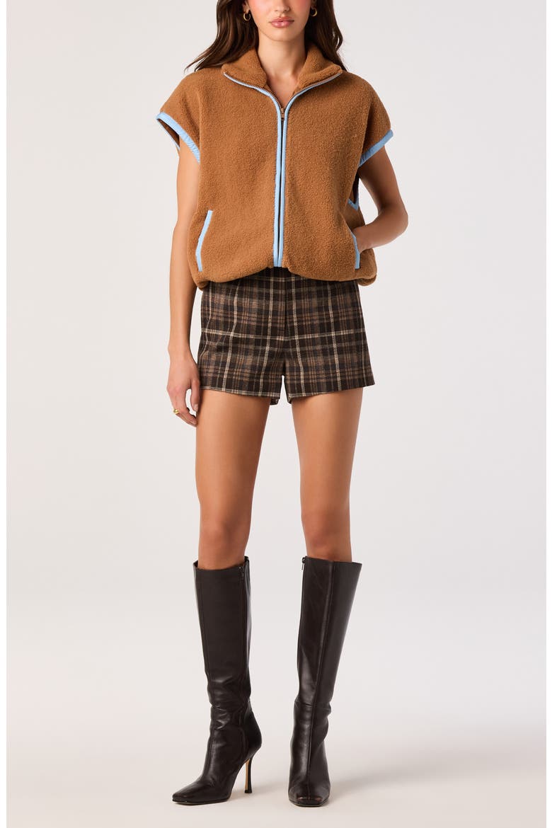 Wynn Plaid Shorts, Alternate, color, BROWN PLAID
