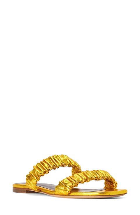 Maya Ruched Slide Sandal (Women)