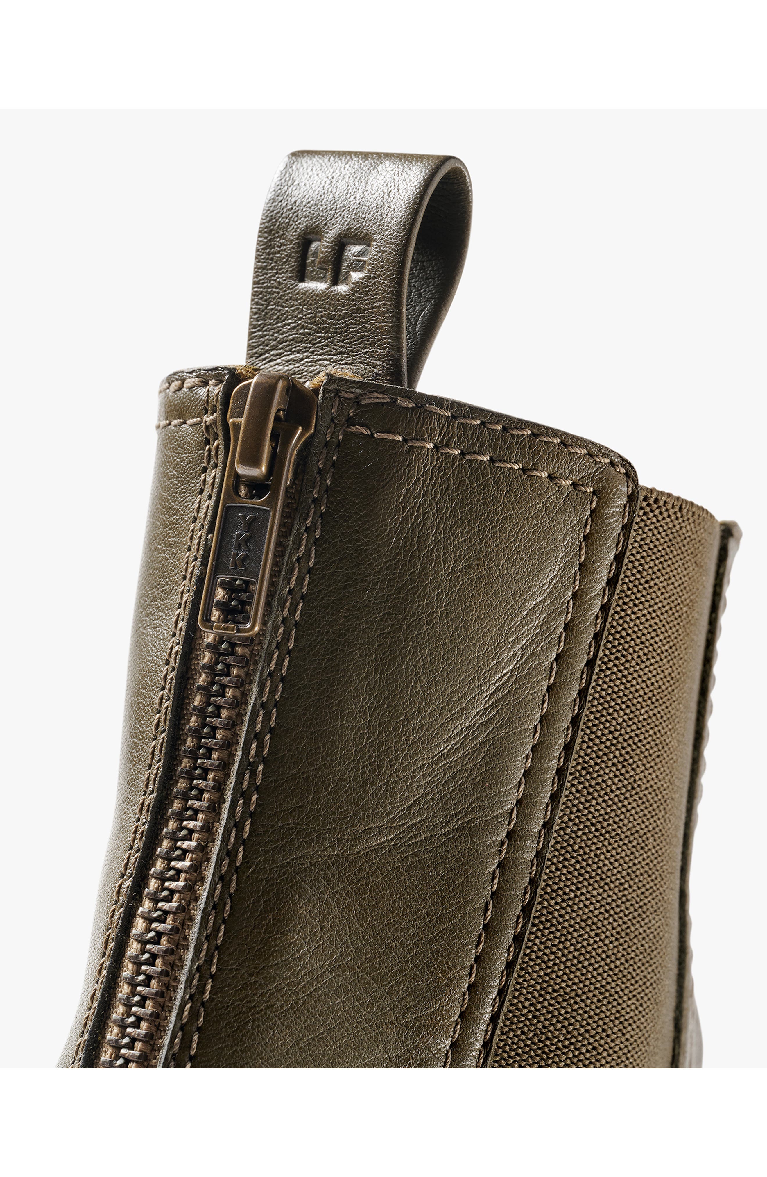 Worker Leather Boot, Alternate, color, OLIVE