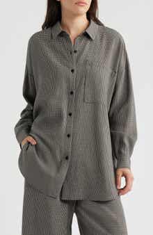 Classic Collar Organic Longline Button-Up Shirt