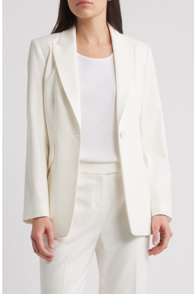 Peak Lapel Jacket, Main, color, WHITE