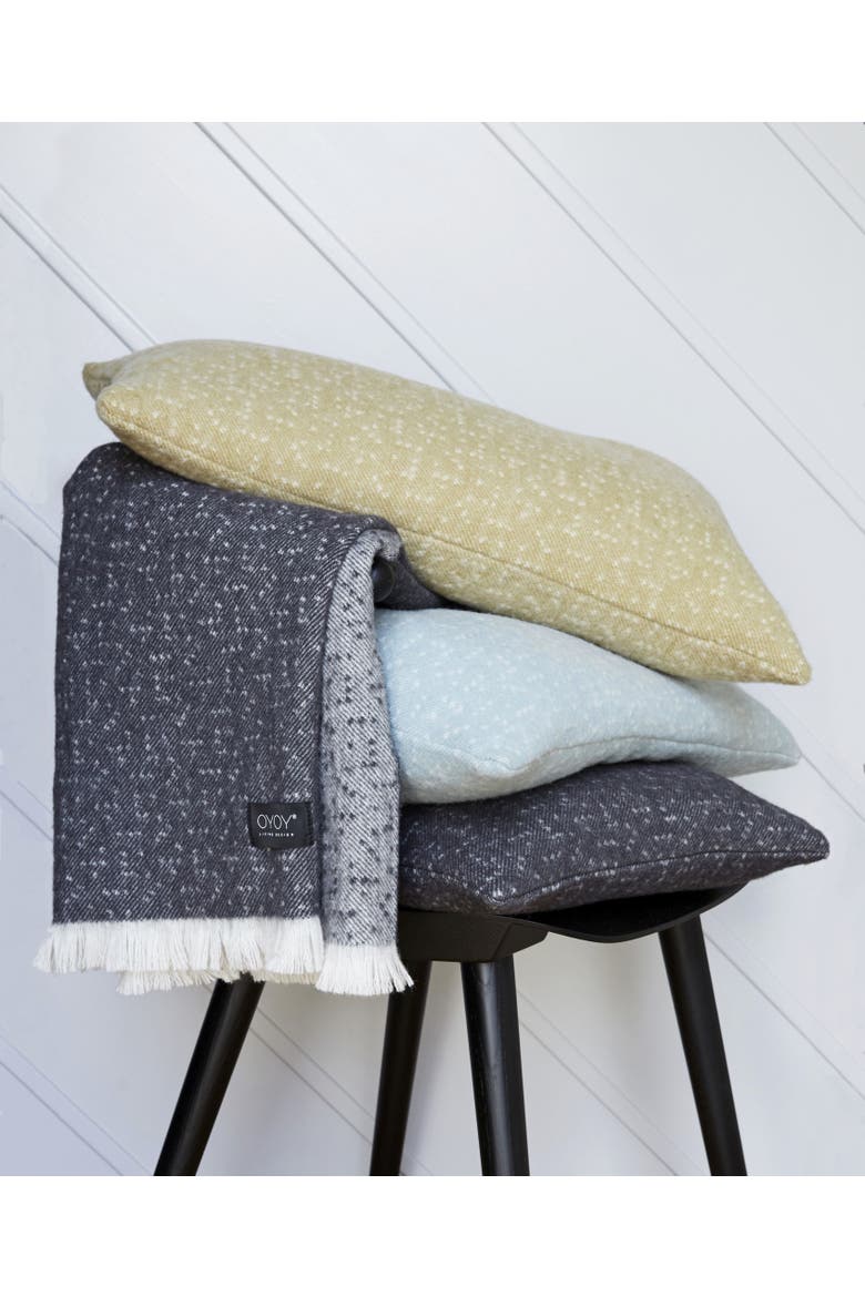 Tenji Plaid Throw, Alternate, color, Off White / Anthracite