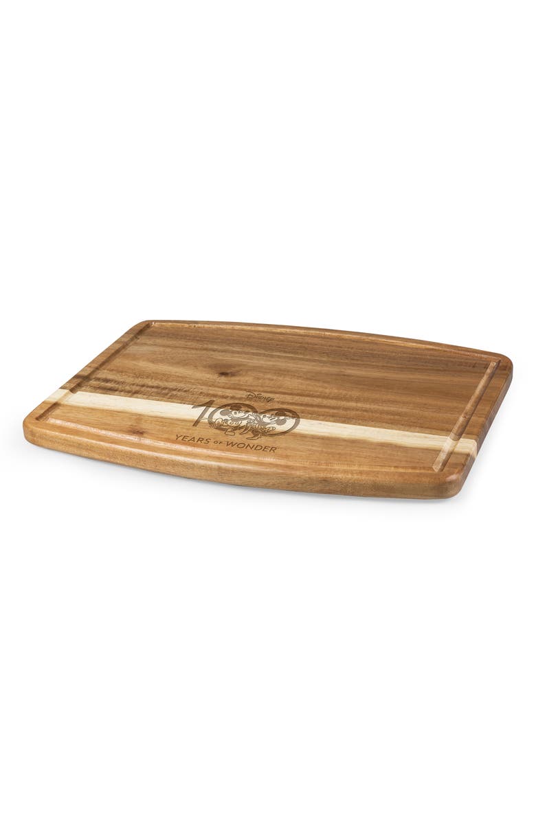 Picnic Time x Disney 100 Ovále Acacia Wood Cutting Board, Alternate, color, Acacia Wood